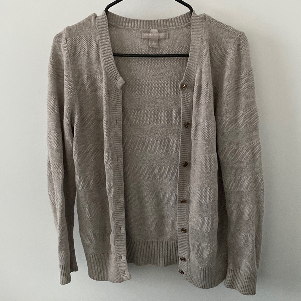 Banana Republic Beige Cardigan Size S